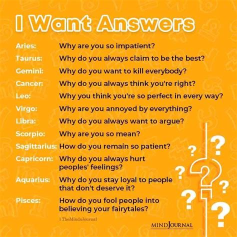 zodiac sign questions and answers